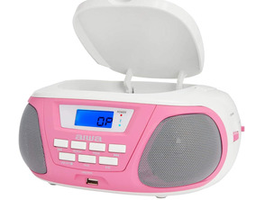Radio CD Aiwa Boombox BBTU-300PK Rosa