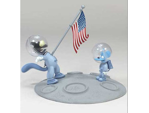 Figure Itchy and Scratchy in the Moon with sound