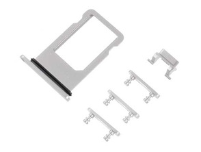 SIM Card Tray and Side Buttons Set - iPhone 8 Plus White