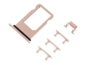 SIM Card Tray and Side Buttons Set - iPhone 8 Plus Gold
