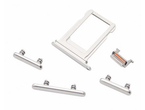 SIM Card Tray and Side Buttons Set - iPhone X White