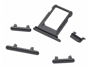 SIM Card Tray and Side Buttons Set - iPhone X Black