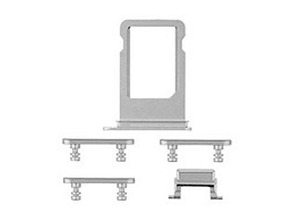 SIM Card Tray and Side Buttons Set - iPhone 8 White