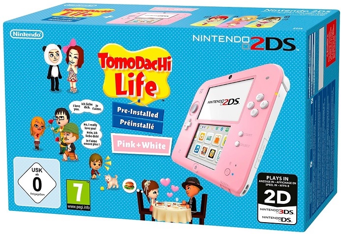 Nintendo 2DS Pink + Tomodachi Life