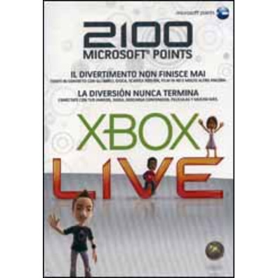 Xbox 360 Live Marketplace 2100 Points Card