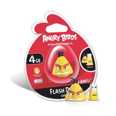 Pendrive 4 Gb Angry Birds Yellow