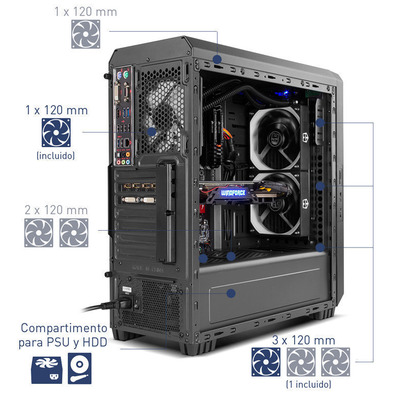 NOX Hummer ZS USB Tower 3.0 Black