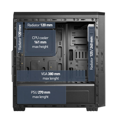 NOX Hummer ZS USB Tower 3.0 Black