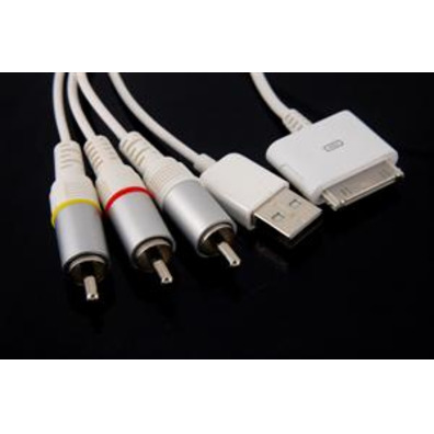 AV Cable + USB for iPhone/iPod