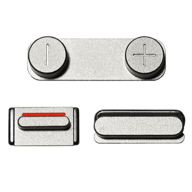 Replacement Button Set iPhone 5S Silver