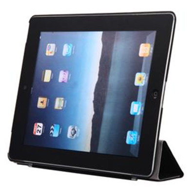 Smart PU Leather Case Set for iPad 2 (Black)