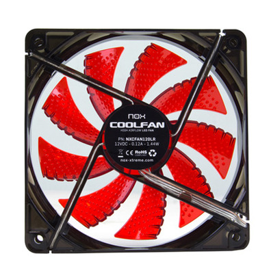 Nox Ventilator CoolFan Box 12cm Red Led