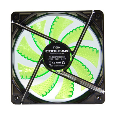 Nox Ventilator Box Cool Fan 12cm Green Led