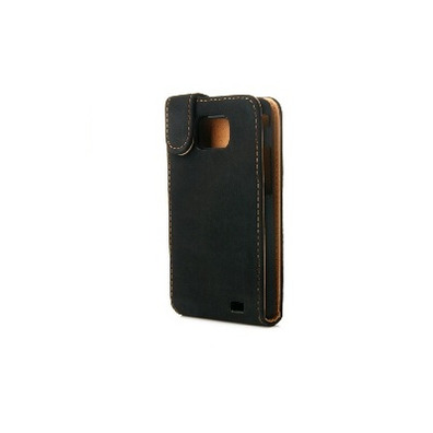 Faux Leather Flip Case for Samsung Galaxy S2/I9100 (Black)