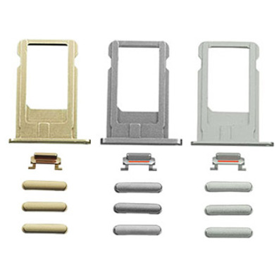 SIM Card Tray and Side Buttons Set for iPhone 6 Plus Black