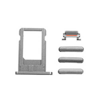 SIM Card Tray and Side Buttons Set for iPhone 6 Plus Silver