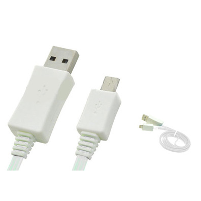 Visible Light Micro USB Data Transfer Charging Cable for Samsung/HTC/Nokia Black/Green