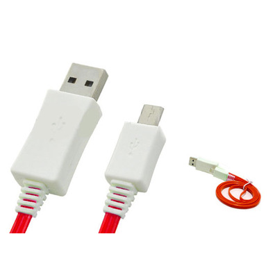 Visible Light Micro USB Data Transfer Charging Cable for Samsung/HTC/Nokia Red