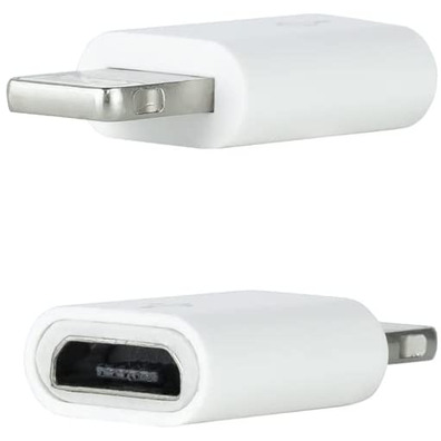 Lightning Adapter to White Nanocable Micro USB