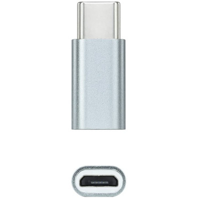 USB-C to Micro USB Nanocable Gray Adapter