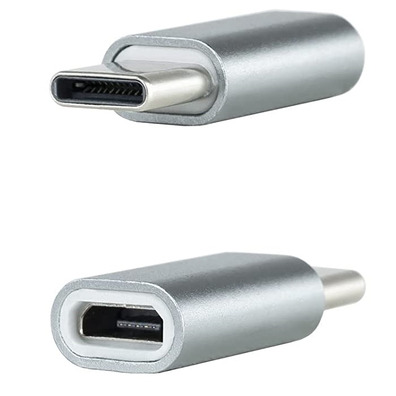 USB-C to Micro USB Nanocable Gray Adapter