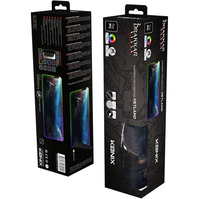 Carpilla Konix Drakkar Prime RGB XL Hetland with LED Lighting 800x300x3mm