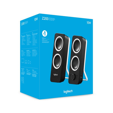 2.0 Logitech Z200 Black Speakers