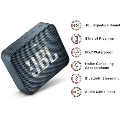 JBL GO 2 Navy Blue 3W Bluetooth Speaker