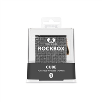 Speaker Bluetooth Rockbox Cube Fabric Edition Concrete Fresh \'n Rebel