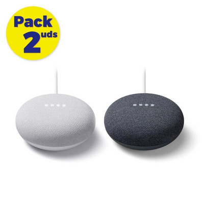 Speaker Google NEST Mini Carbon/Tiza Pack 2 units (independent)