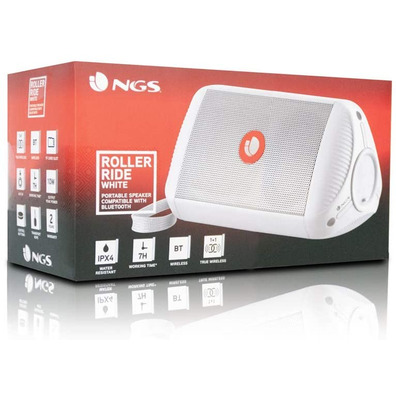 Bluetooth NGS Roller Ride 5W RMS White Portable Speaker