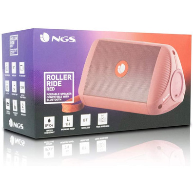 Bluetooth NGS Roller Ride 5W RMS Red Speaker