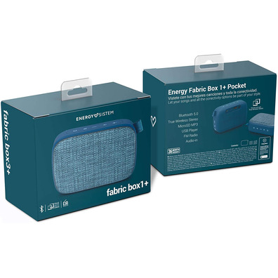 Energy Sistem Fabric Box 1 + Blueberry BT5.0 Portable Speaker