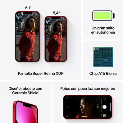 Smartphone Apple iPhone 13 256GB 5G MLQ93QL/A Red