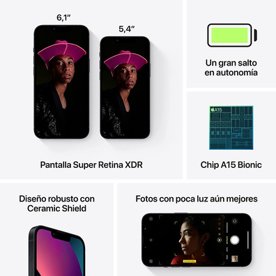 Apple iPhone 13 Mini 128 GB 5G Black Midnight MLK03QL/A