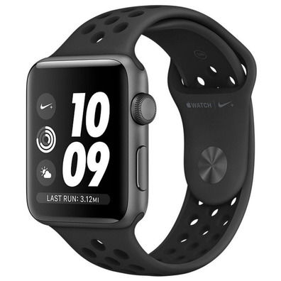 Apple Watch Nike Series 3 38mm GPS Space Grey's with Black sports strap MTF12QL/A