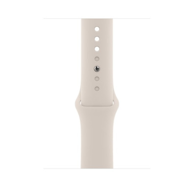 Apple Watch SE 2021 GPS 44mm Aluminum Silver White Sports Strap Star