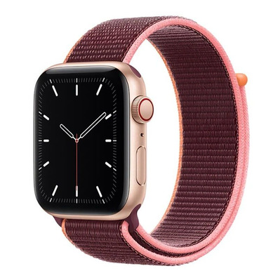 Apple Watch SE 40MM GPS + Cellular Gold with plum strap Sport Loop MYEJ2TY/A