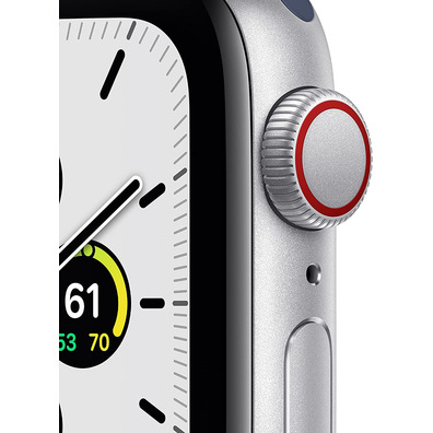 Apple Watch SE 2021 GPS/Cellular 40 mm Aluminium Box in Silver/Correa Blue/Green Sports Loop