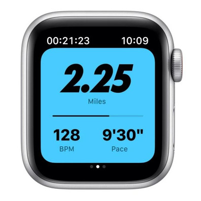 Apple Watch SE GPS/Cellular 40mm Silver Aluminum Case/Nike Sports Platinum Pure And Black Strap