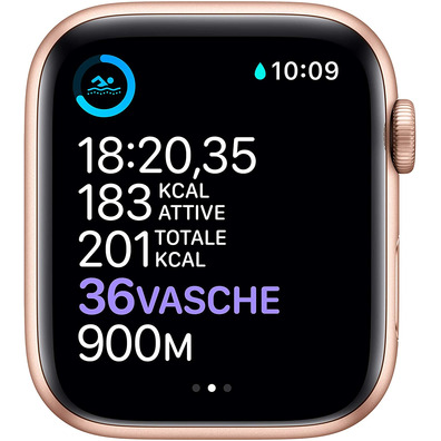 Apple Watch Series 6 GPS 44mm Aluminium Box at Gold/Correa Sports Pink Arena