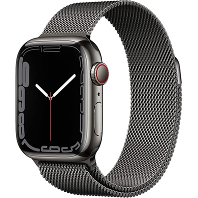 Apple Watch Series 7 GPS/Cellular 41 mm Graphite Steel Box/Milanese Correa in Graphite