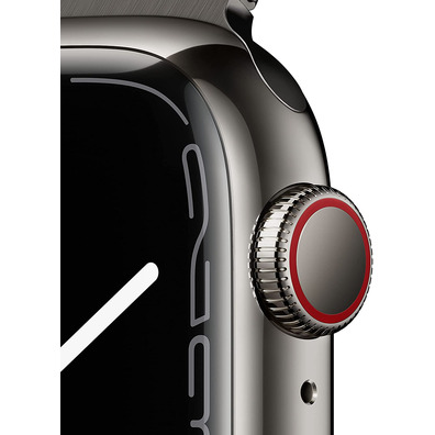 Apple Watch Series 7 GPS/Cellular 41 mm Graphite Steel Box/Milanese Correa in Graphite