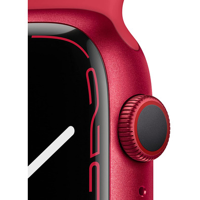 Apple Watch Series 7 GPS/Cellular 45 mm Red Aluminium/Red sports strap