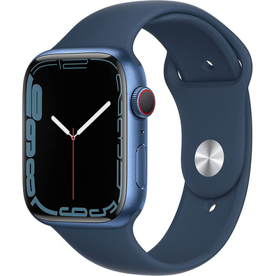 Apple Watch Series 7 GPS/Cellular 45 mm Aluminium Box in Blue/Blue Sports Correa Abyss