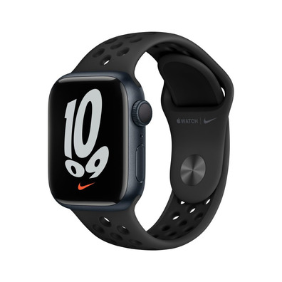 Apple Watch Series 7 Nike GPS 41 mm/Box Aluminum in Black Midnight/Nike Sports Correa