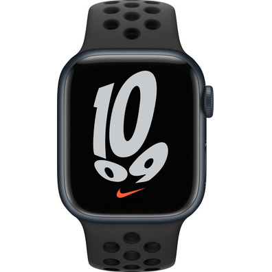 Apple Watch Series 7 Nike GPS/Cellular 41 mm Aluminum Box in Black Midnight/Correa Nike