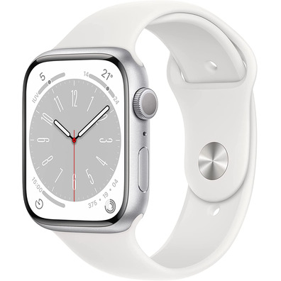 Apple Watch Series 8 GPS 45mm Silver/Correa Blanco