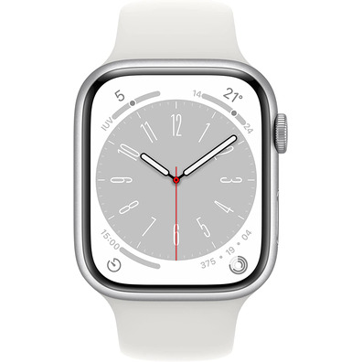 Apple Watch Series 8 GPS 45mm Silver/Correa Blanco