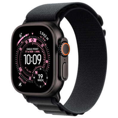 Apple Watch Ultra 3 GPS Cellular 49mm Titanium Alpine Strap Black Loop (L)